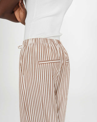 Pantalon à rayures mocha Volute
