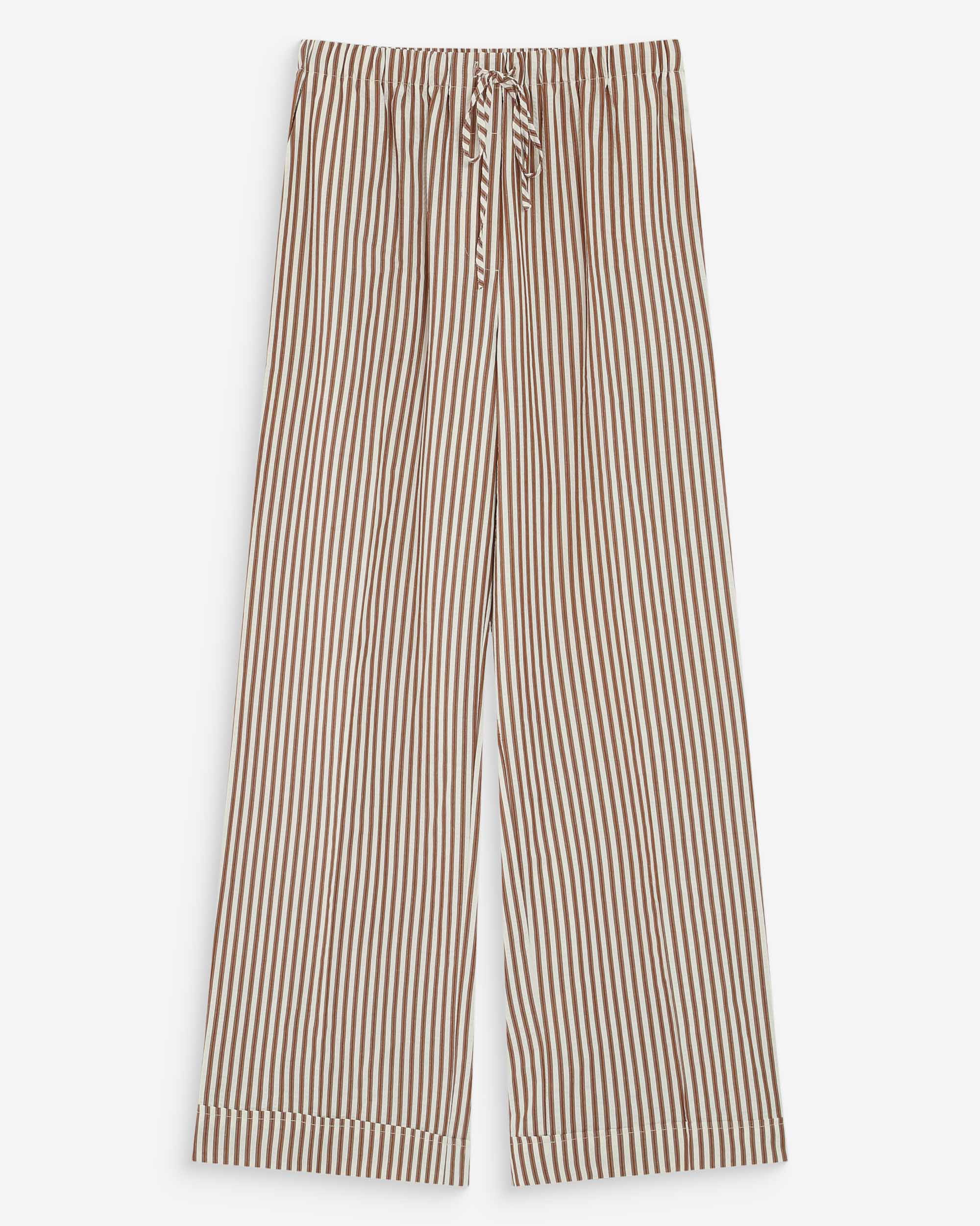 Pantalon à rayures mocha Volute