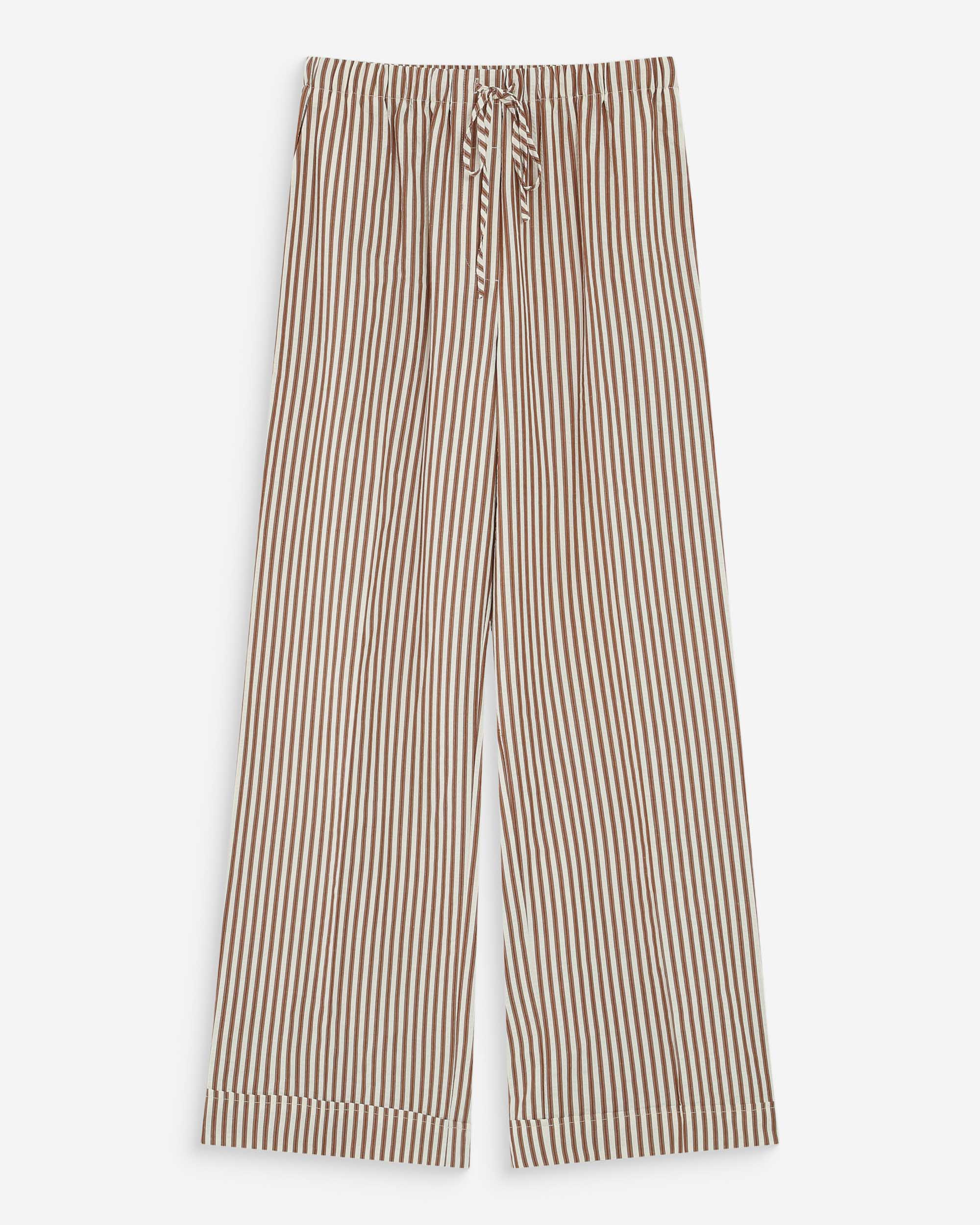 Pantalon à rayures mocha Volute