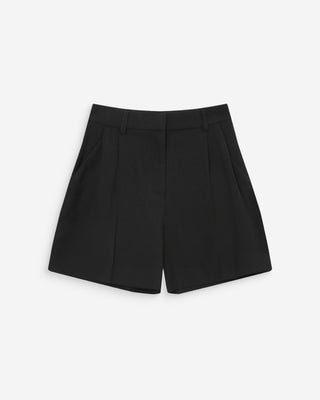 Short droit à plis noir Vite