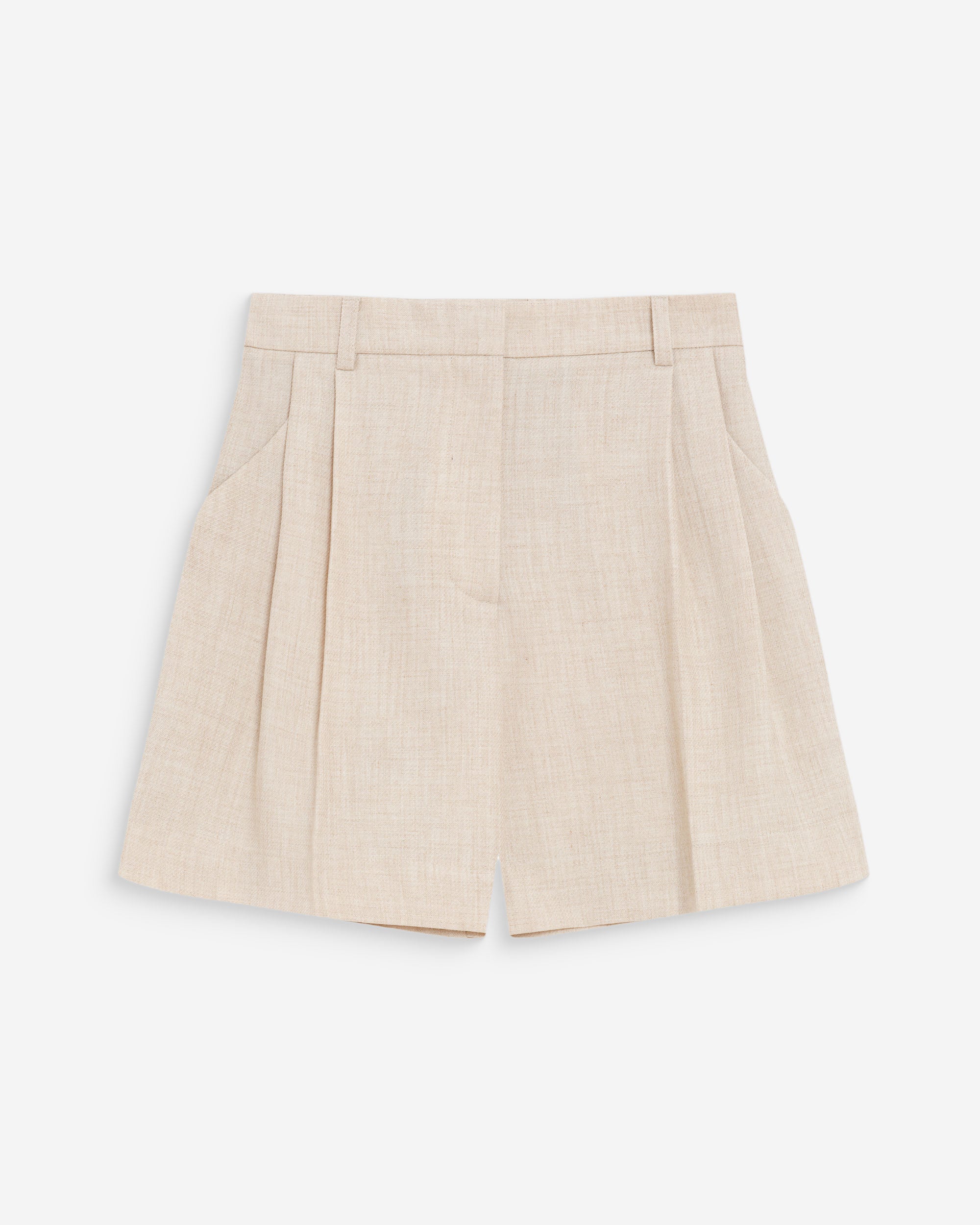 Short droit à plis sable Vite