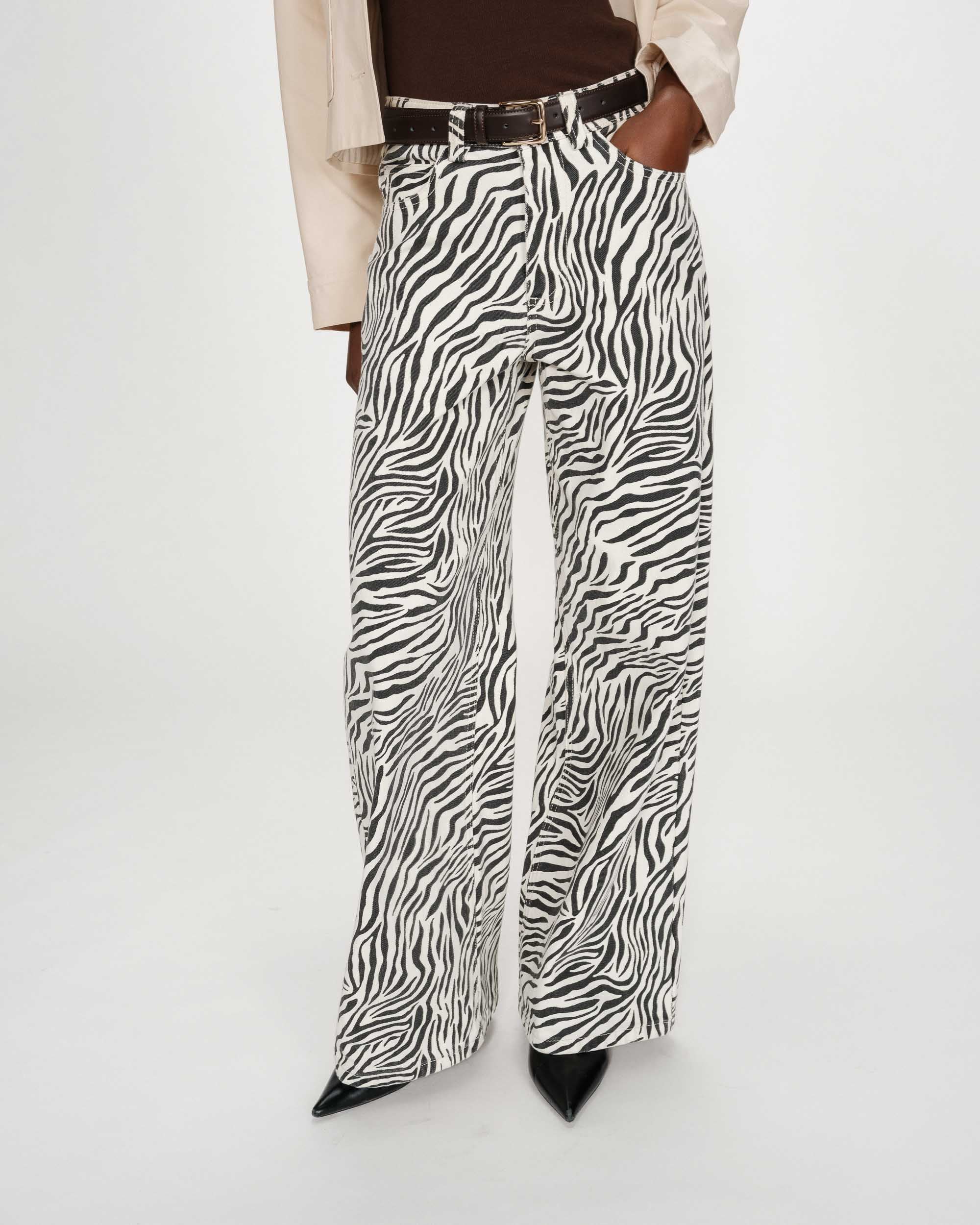 Jean loose imprimé zebre Socca