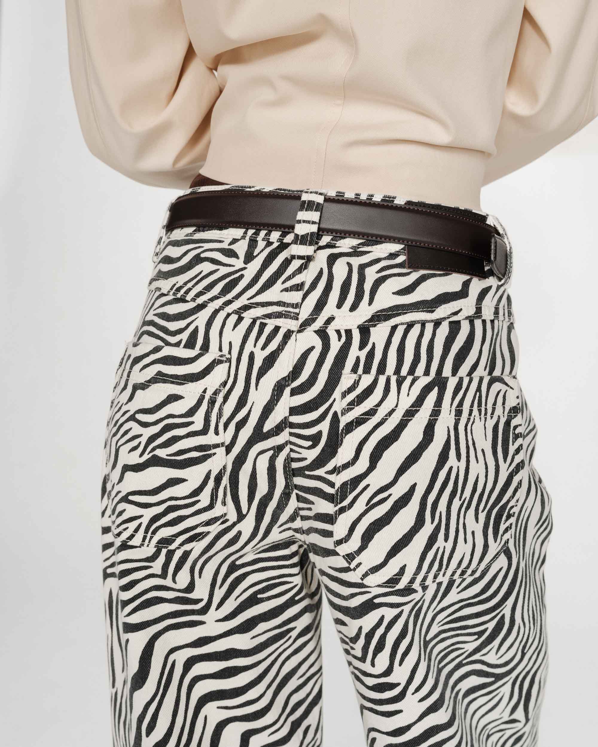 Jean loose imprimé zebre Socca