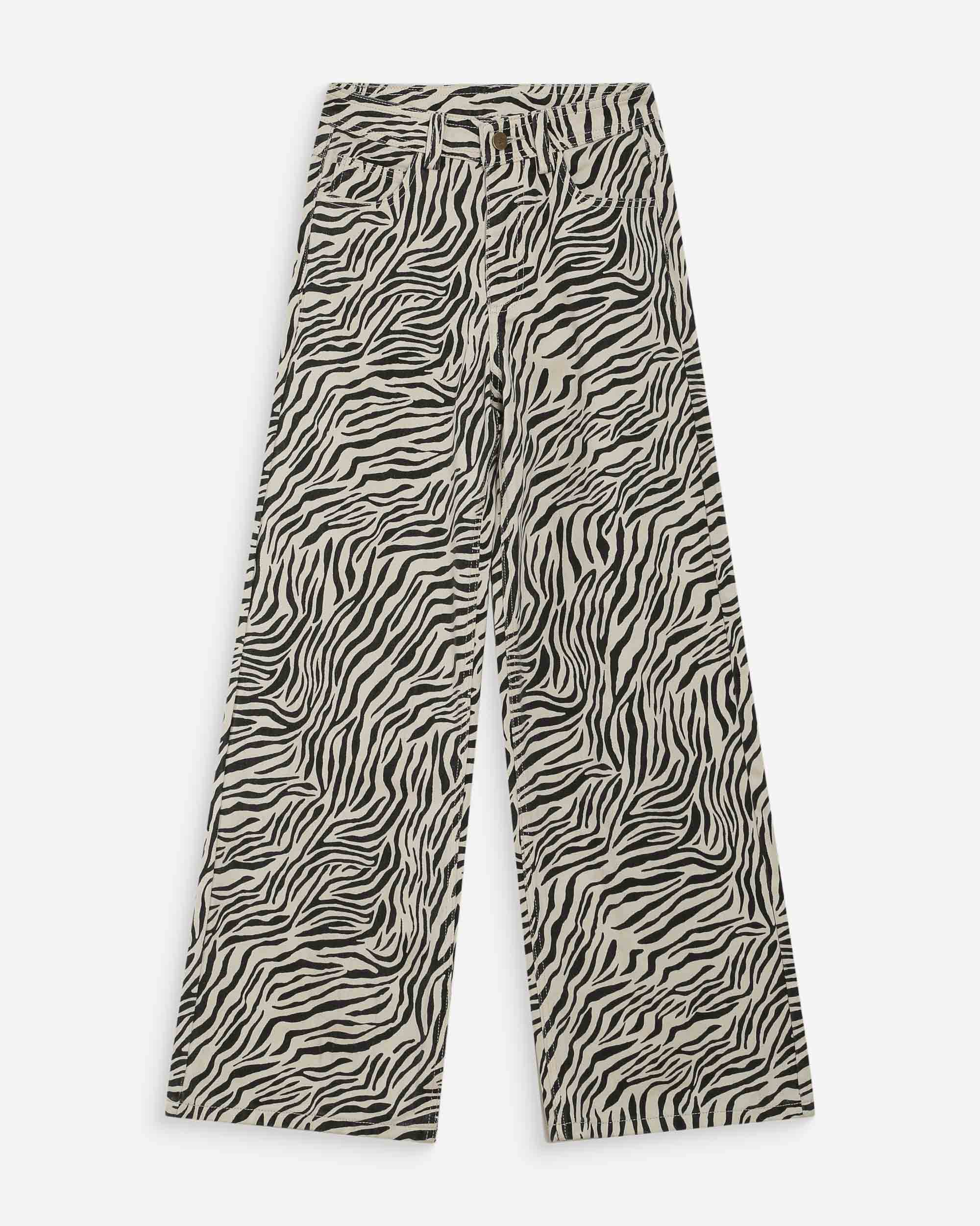 Jean loose imprimé zebre Socca