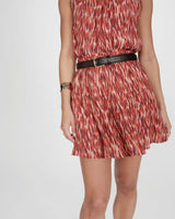 Flared printed short skirt sanguine Valse