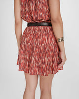 Flared printed short skirt sanguine Valse