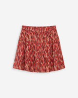 Flared printed short skirt sanguine Valse
