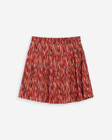 Flared printed short skirt sanguine Valse