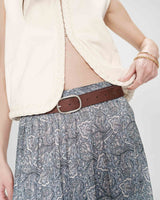 Jupe longue imprimée ciel Voga