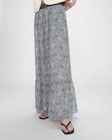 Jupe longue imprimée ciel Voga