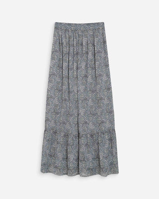 Jupe longue imprimée ciel Voga