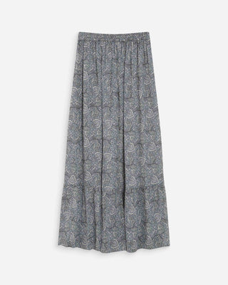 Jupe longue imprimée ciel Voga