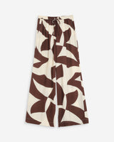 Pantalon large imprimé chocolat Veni