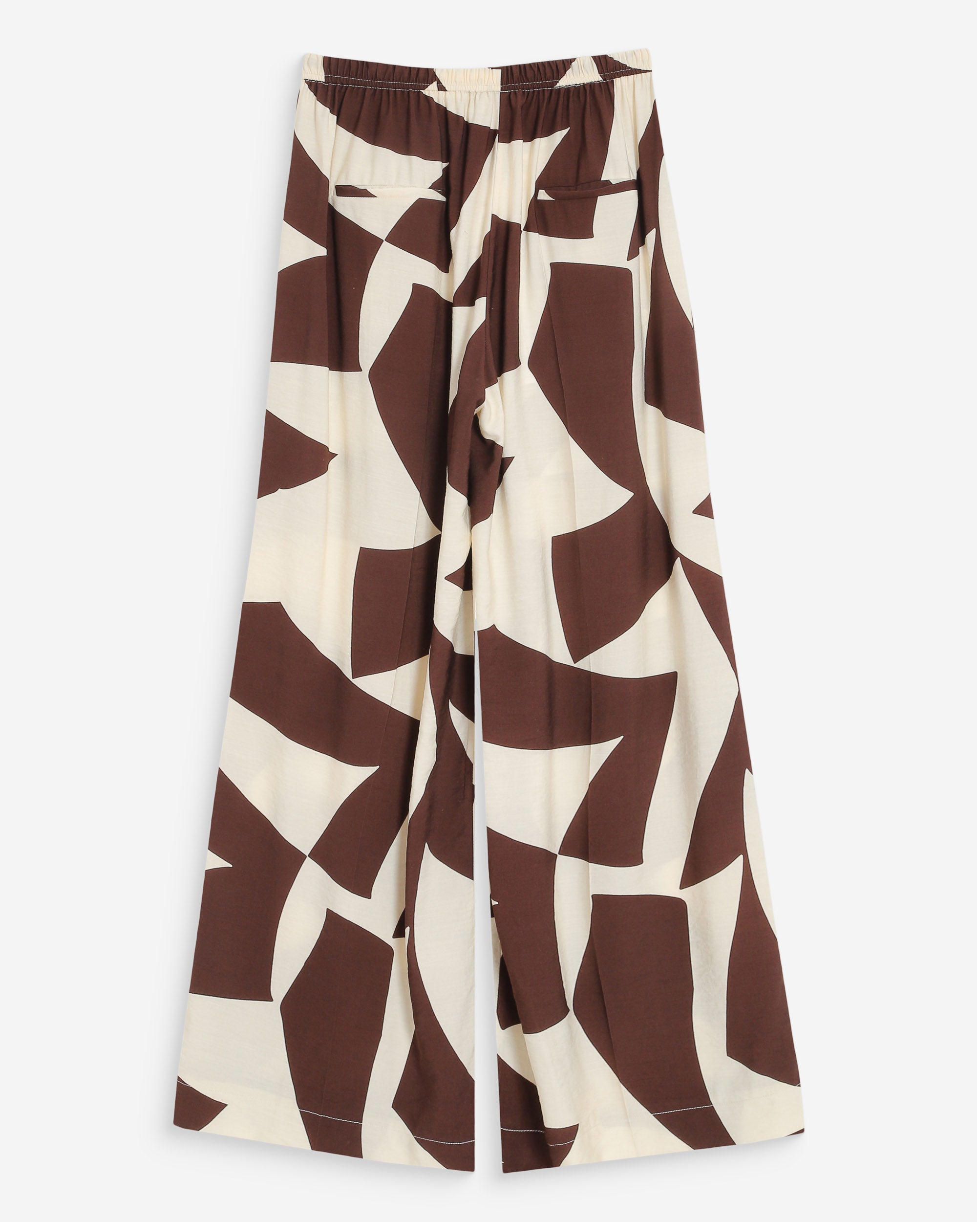 Pantalon large imprimé chocolat Veni