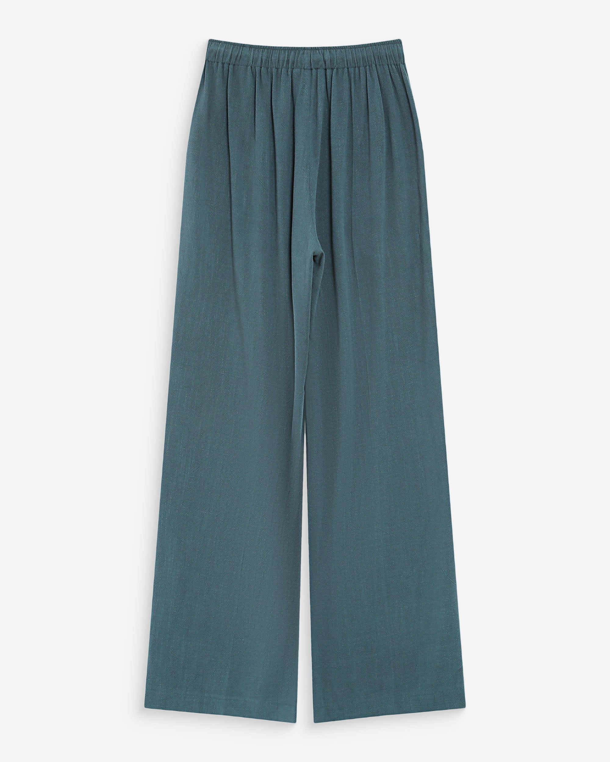 Wide-leg linen pants emeraude Raven