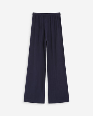 Wide-leg linen pants marine Raven