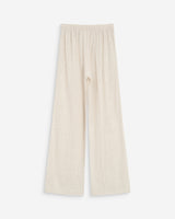 Pantalon large en lin taille haute sable Raven