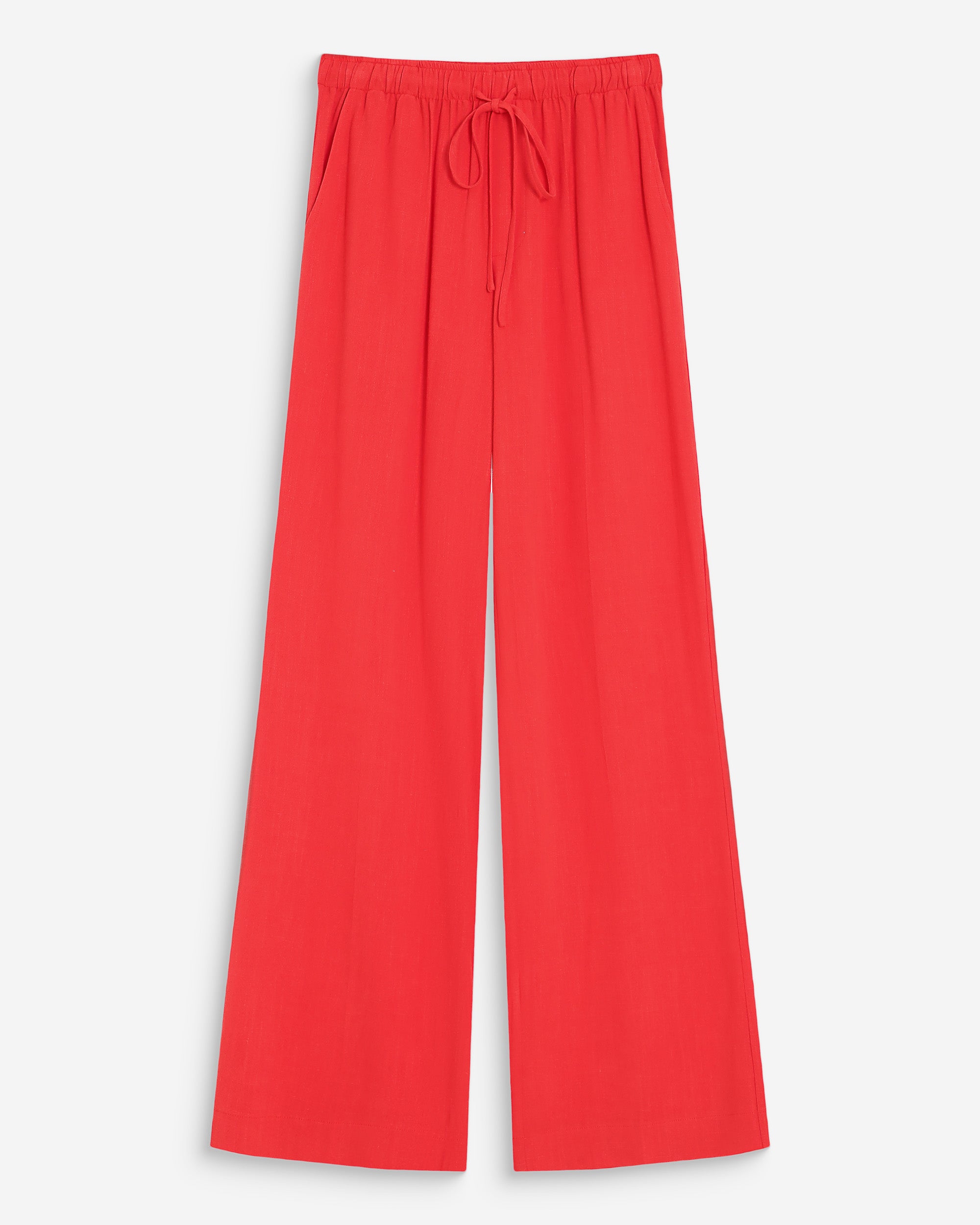 Pantalon large en lin sanguine Raven