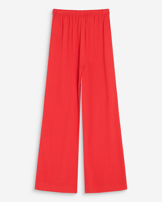 Pantalon large en lin sanguine Raven