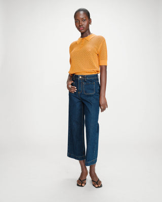 Jean loose 7/8e darkblue Joe