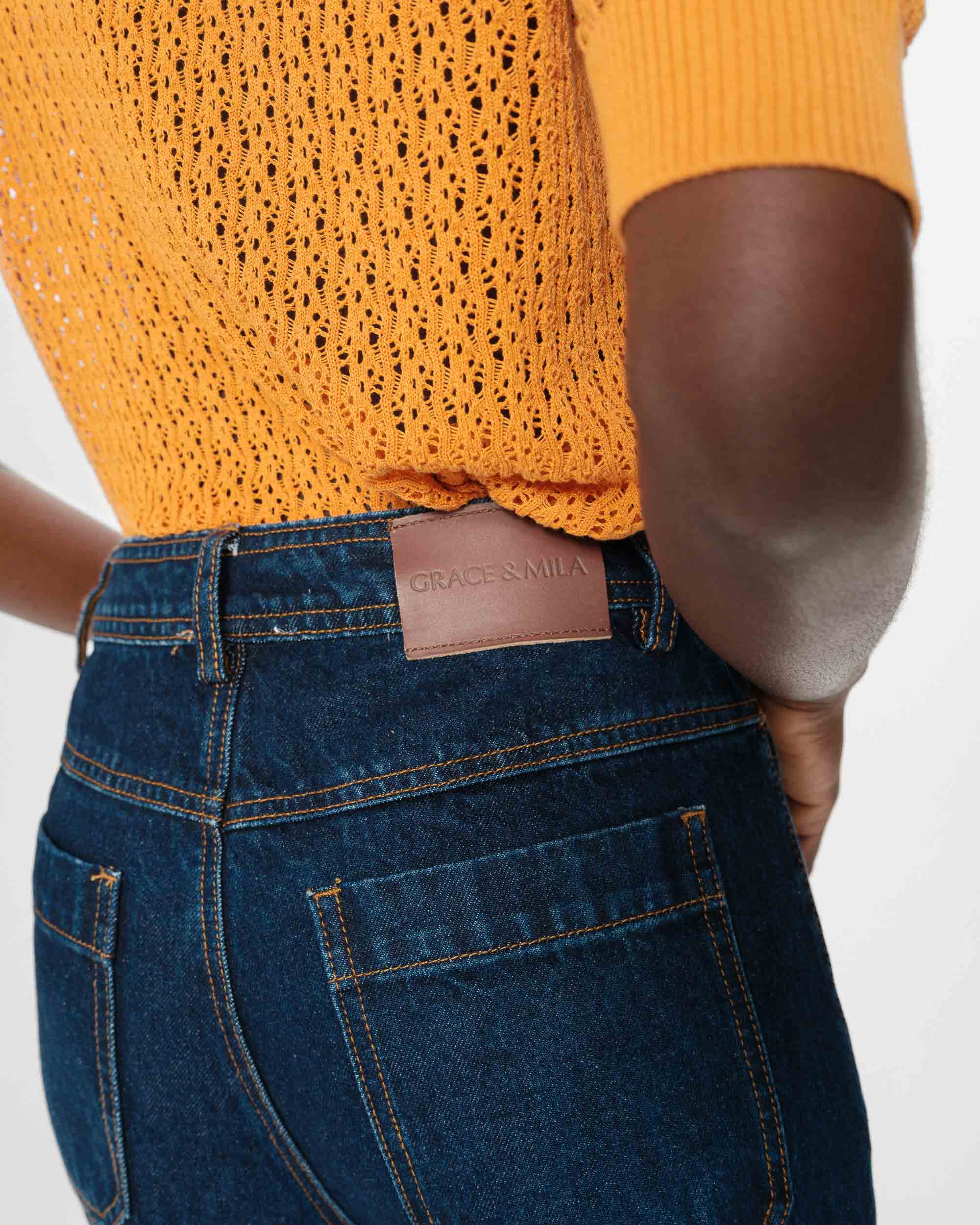 Jean loose 7/8e darkblue Joe