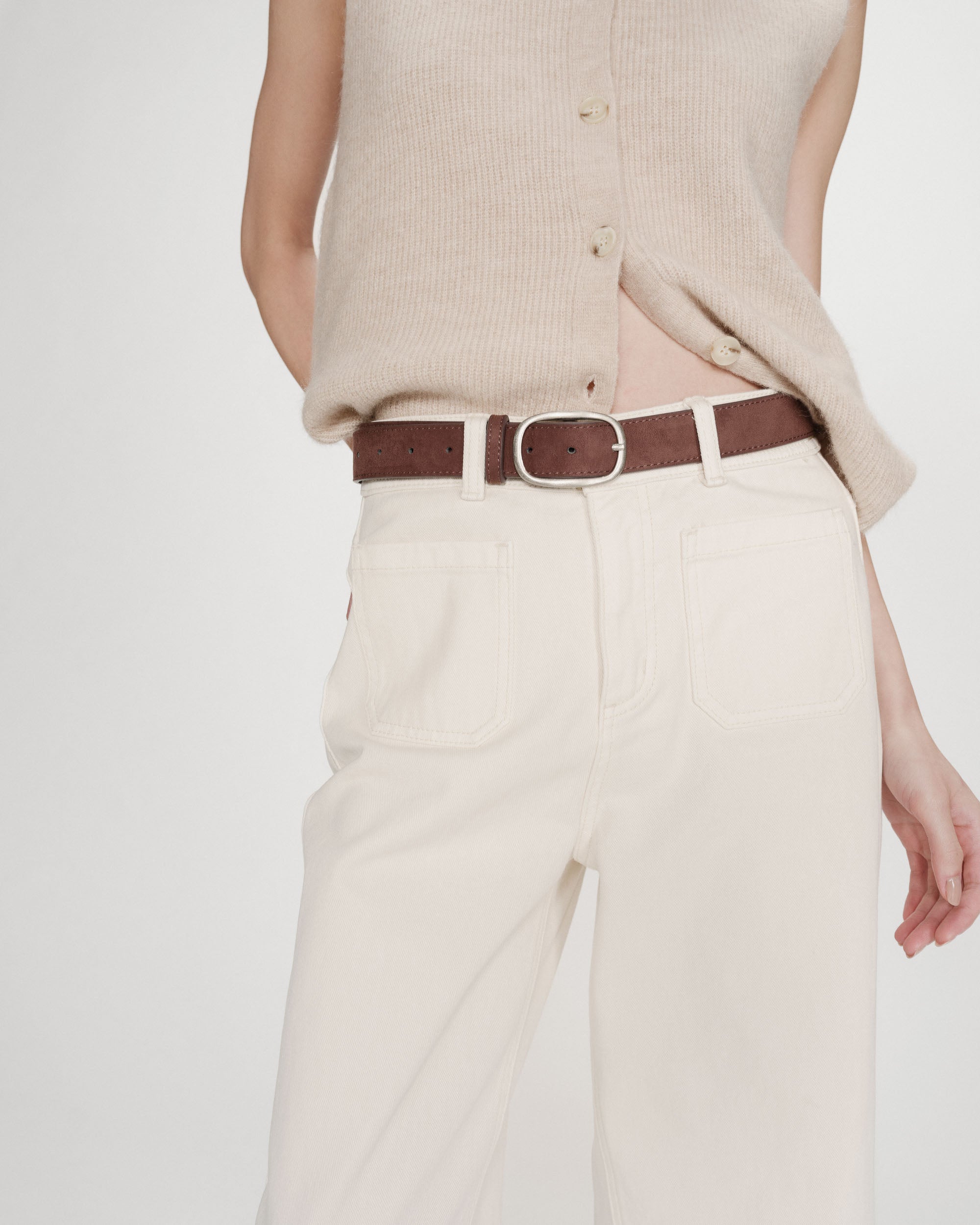 Jean loose 7/8e ecru Joe