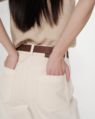 Jean loose 7/8e ecru Joe