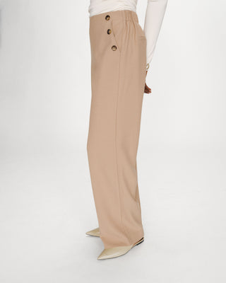 Pantalon tailleur droit camel Valigny