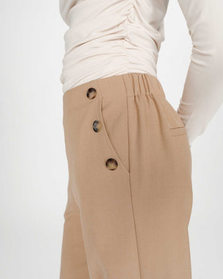 Pantalon tailleur droit camel Valigny