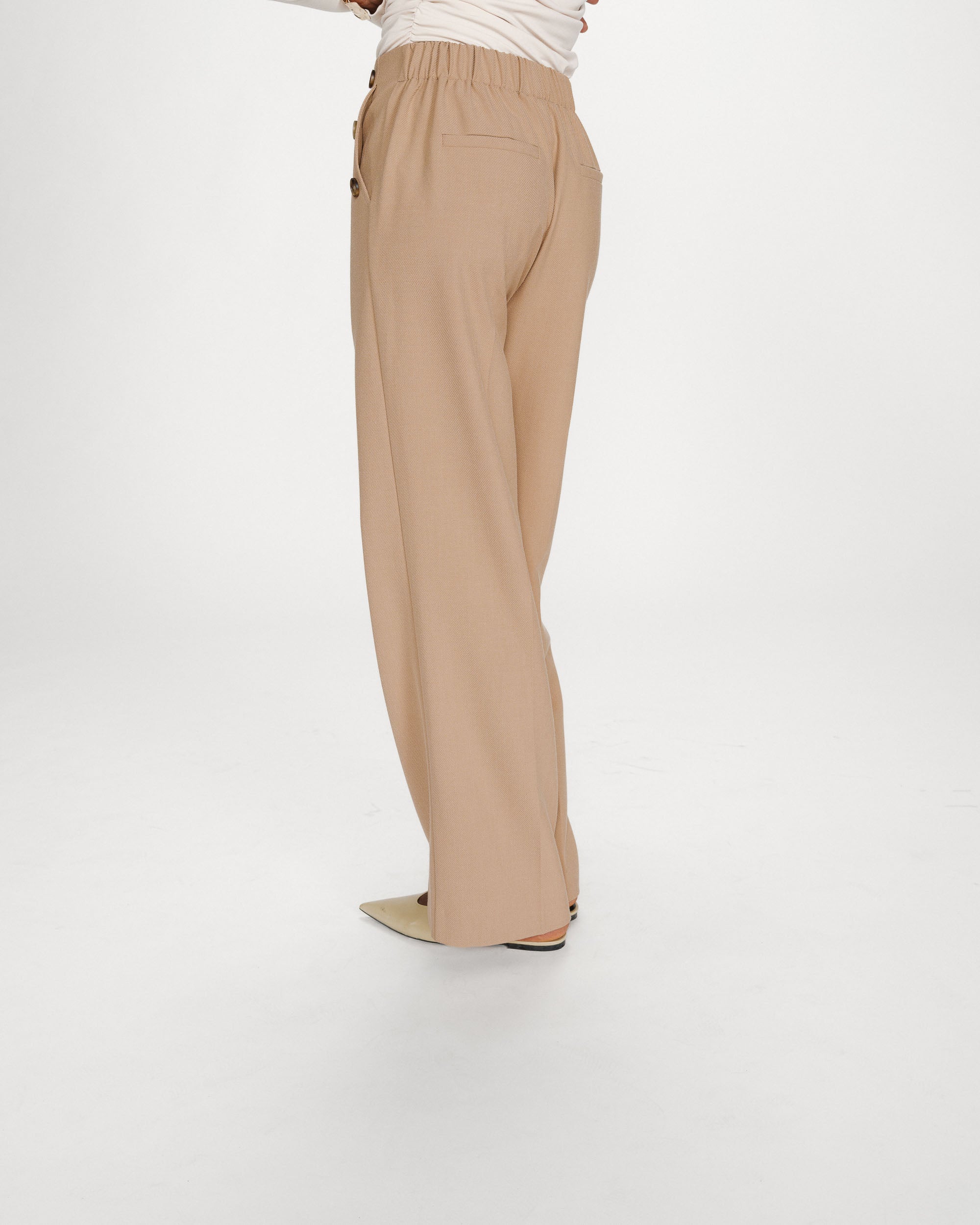 Straight tailored trousers camel Valigny