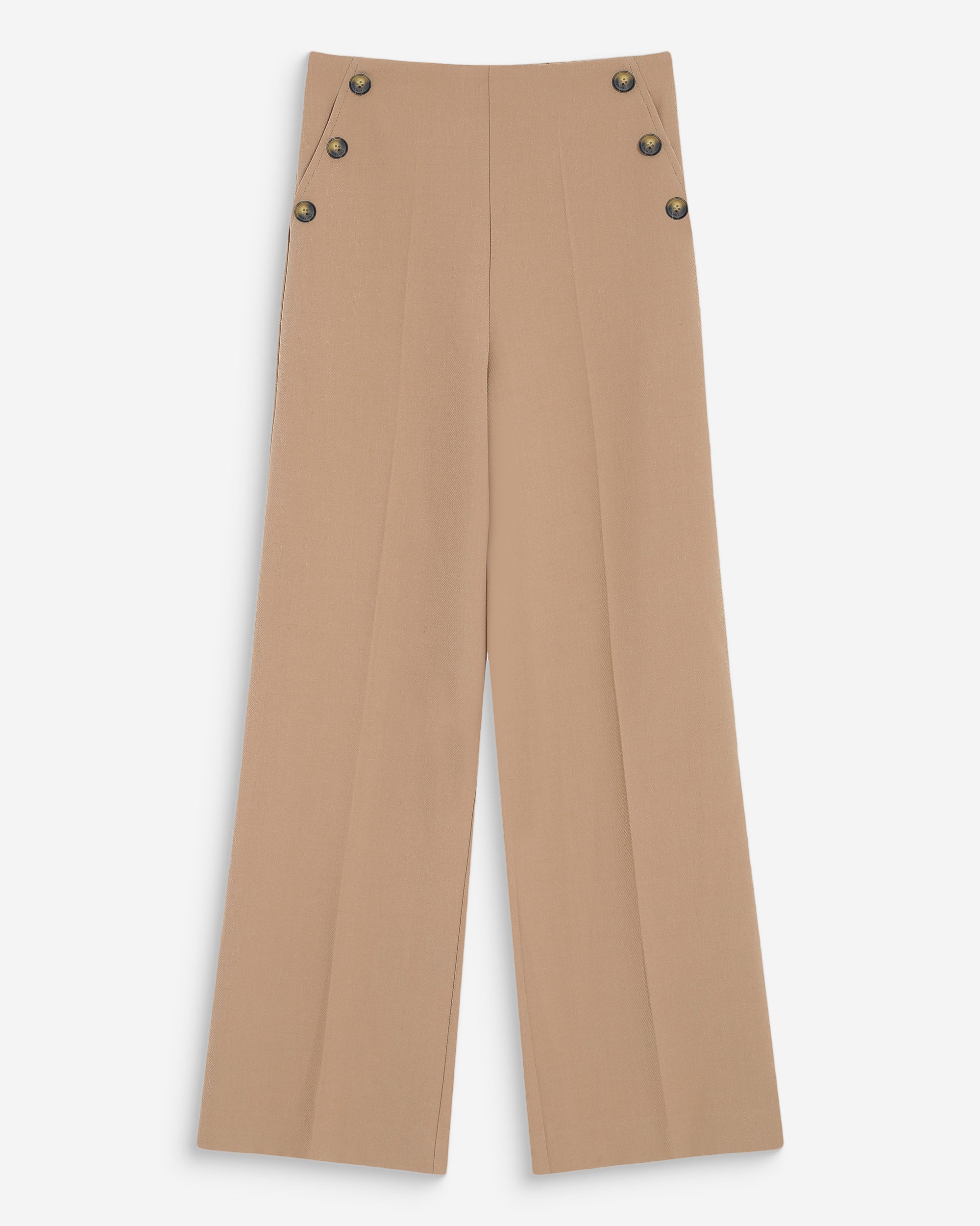 Straight tailored trousers camel Valigny