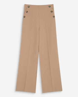 Pantalon tailleur droit camel Valigny