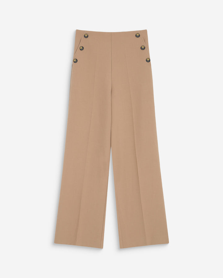 Pantalon tailleur droit poches italiennes camel Valigny