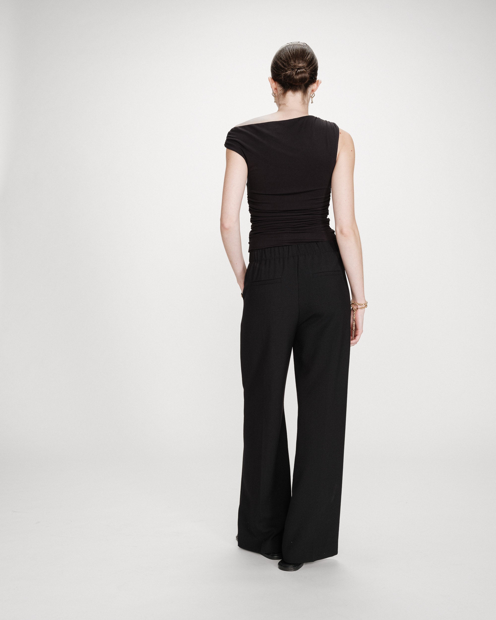 Pantalón de traje recto noir Valigny