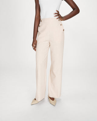 Pantalon tailleur droit sable Valigny