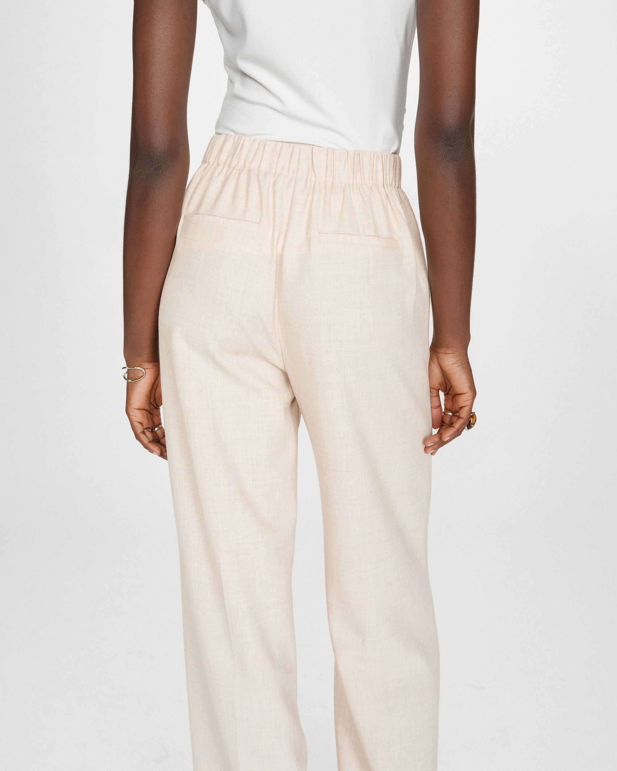 Straight tailored trousers sable Valigny