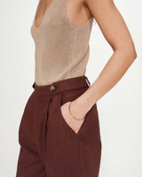 Pantalon tailleur chocolat Vanelis