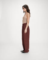 Pantalon tailleur chocolat Vanelis