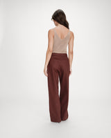 Pantalon tailleur chocolat Vanelis