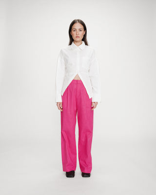Pantalon tailleur fuchsia Vanelis
