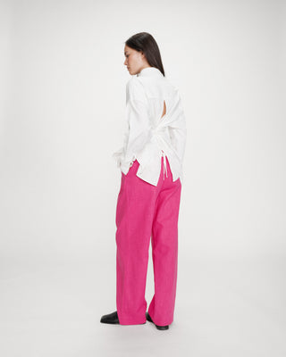 Pantalon tailleur fuchsia Vanelis