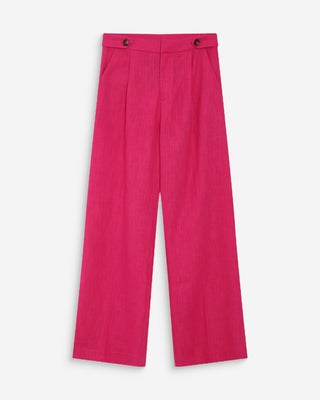 Pantalon tailleur fuchsia Vanelis
