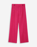 Pantalón sastre de lino y algodón fuchsia Vanelis