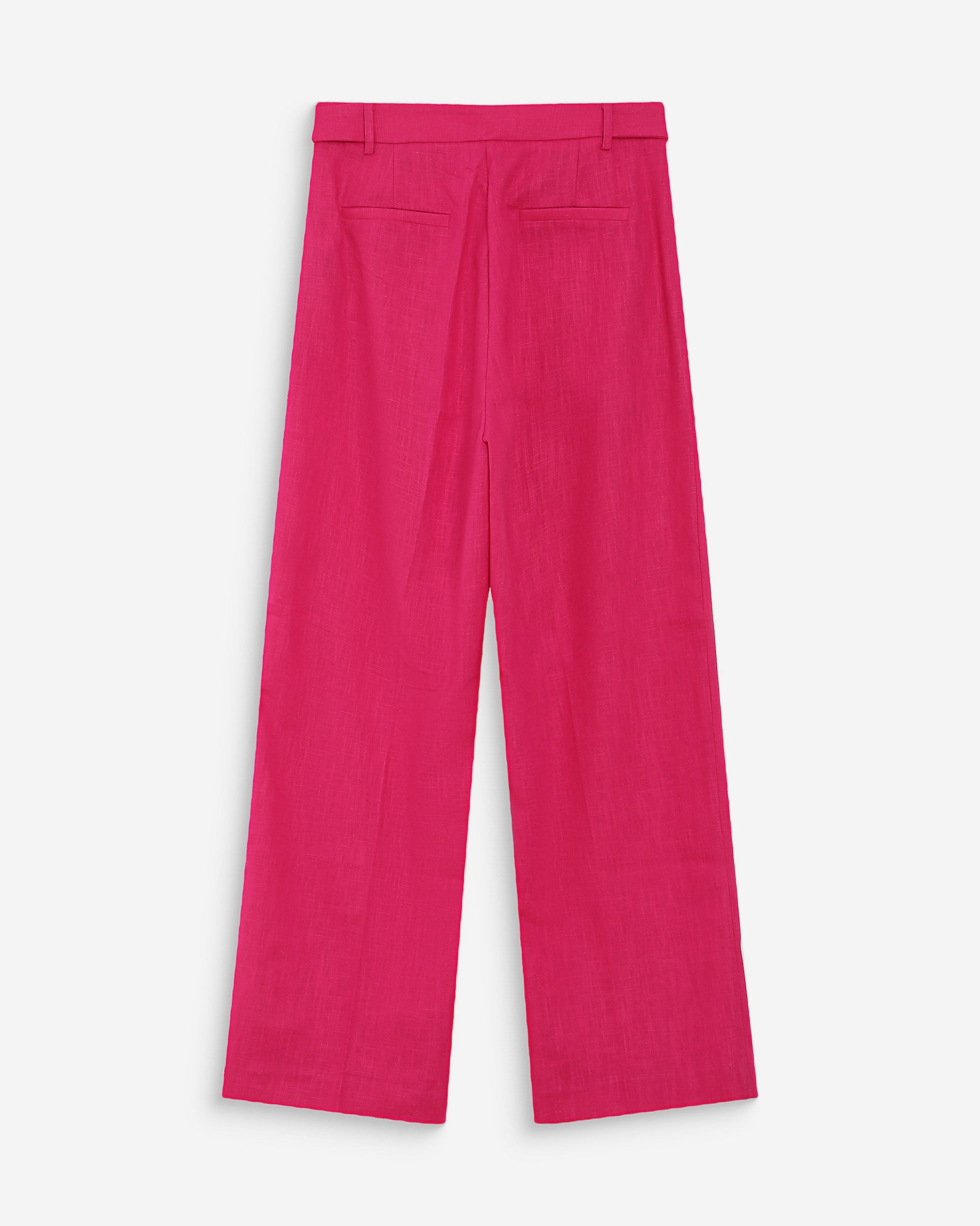 Pantalón sastre de lino y algodón fuchsia Vanelis