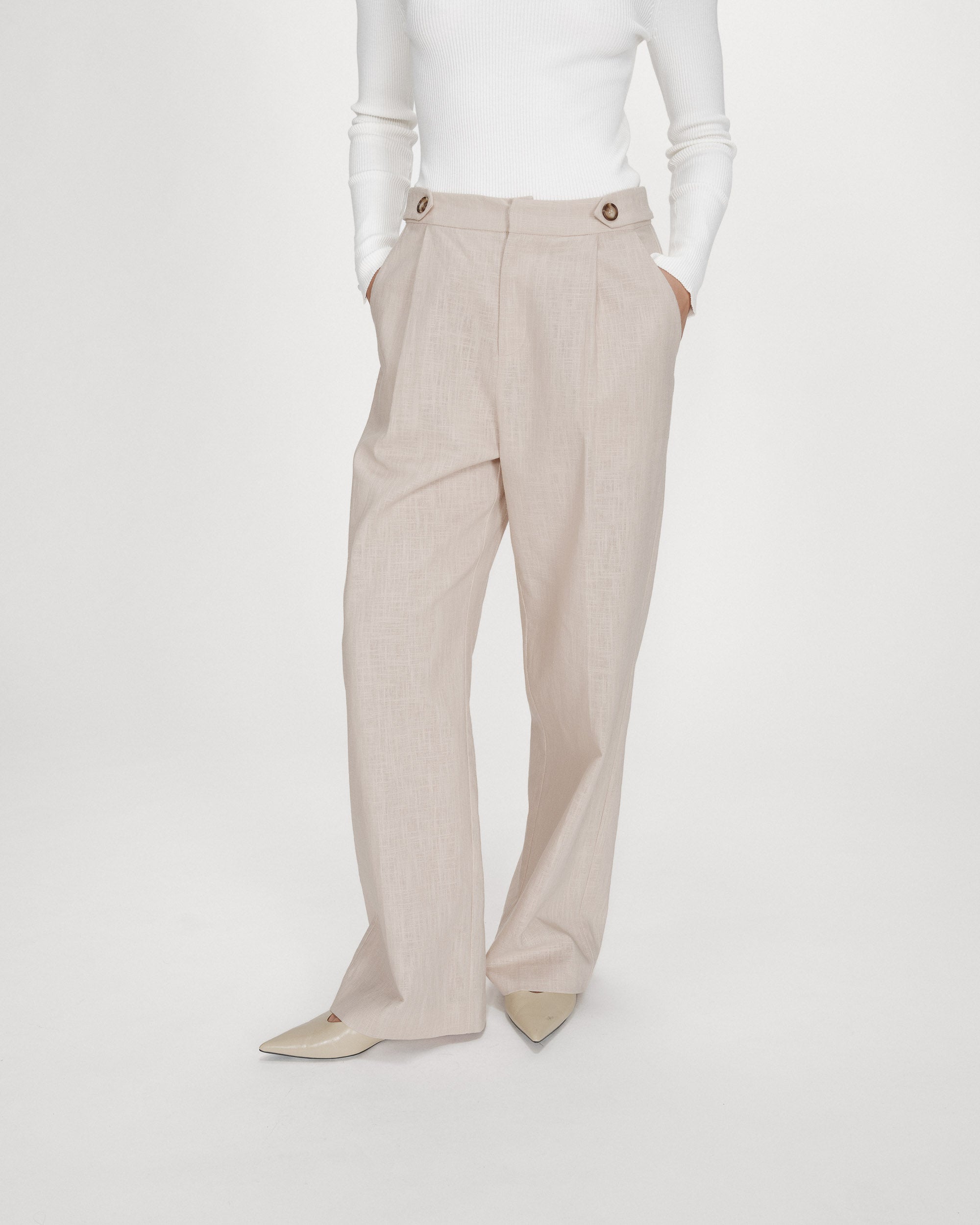 Pantalon tailleur sable Vanelis