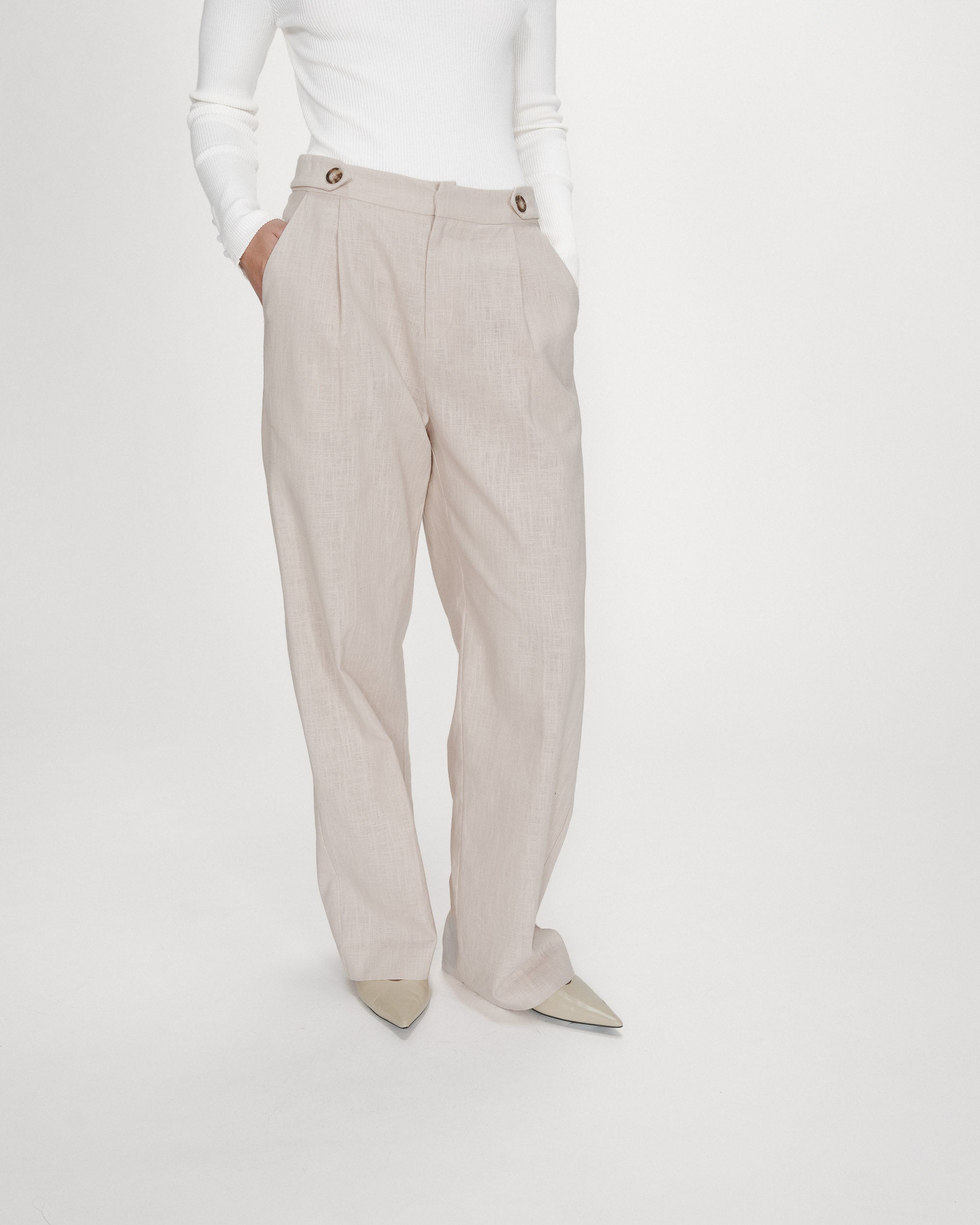 Pantalon tailleur sable Vanelis