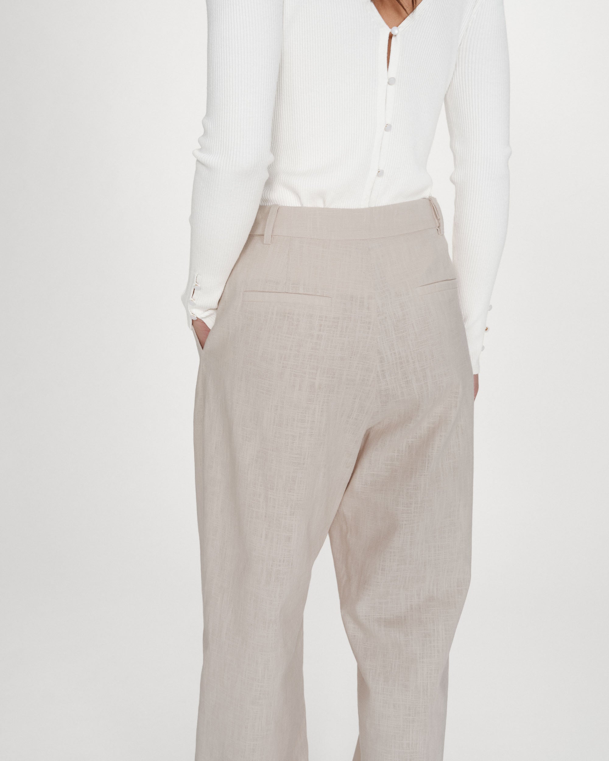 Pantalon tailleur sable Vanelis