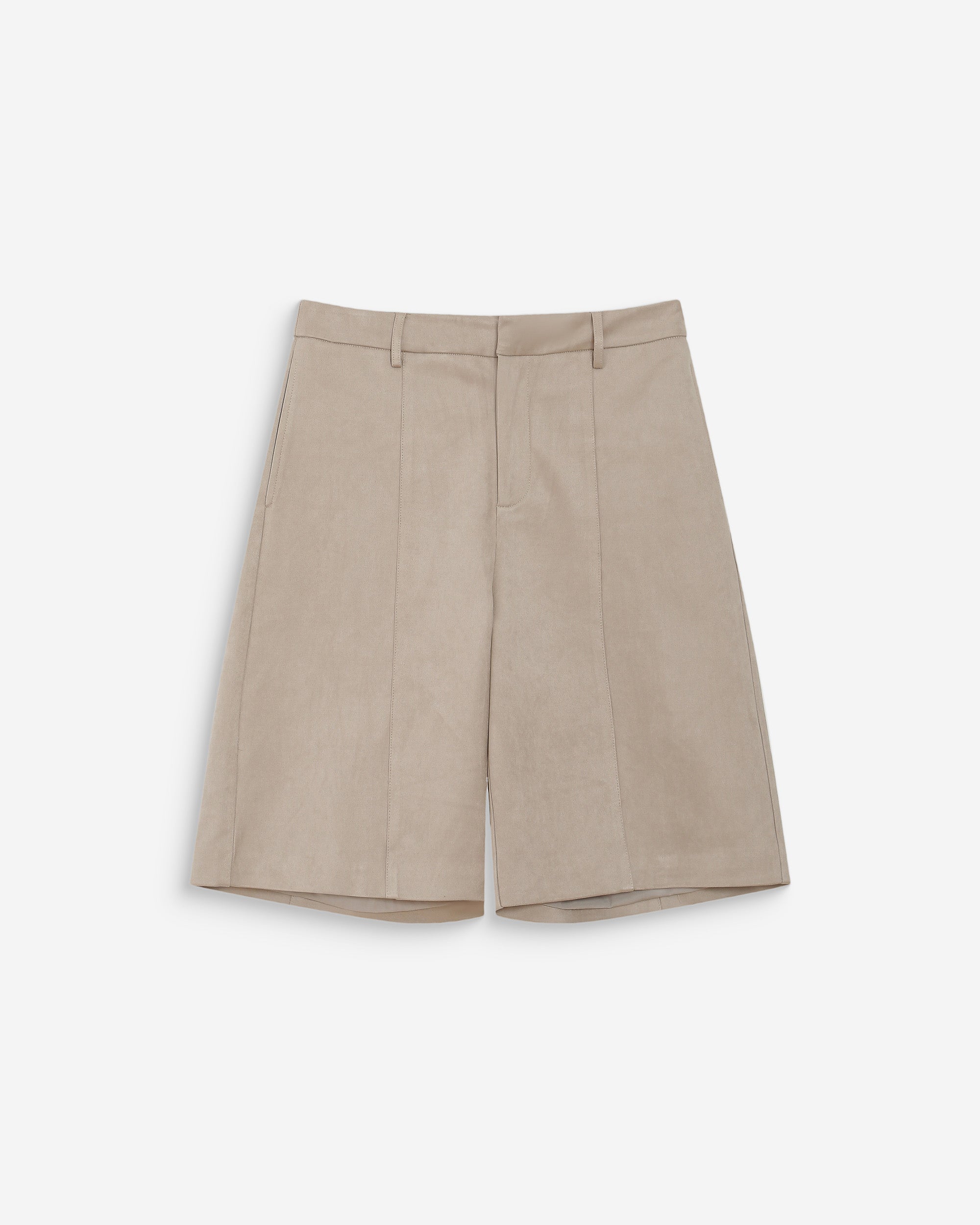 Suede bermuda shorts grege Vacanza