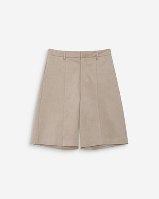Suede bermuda shorts grege Vacanza