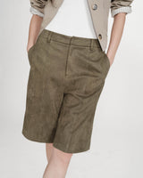 Bermudas de ante sintético kaki Vacanza